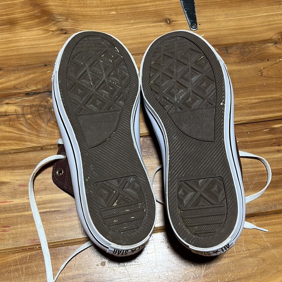 Blood Red Leather Converse - Picture 5 of 7